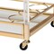 Baxton Studio Savannah Contemporary Glam and Luxe Gold Metal and Glass Wine Cart 220-12524-ZORO - alternate 10